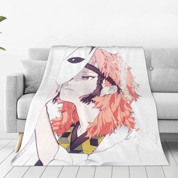 Demon Slayer Kimetsu No Yaiba Ultra-Soft Micro Fleece Blanket Throw All Season Fuzzy Lightweight Throw Blankets For Office Company Home Couch Bed Sofa 50"X40"