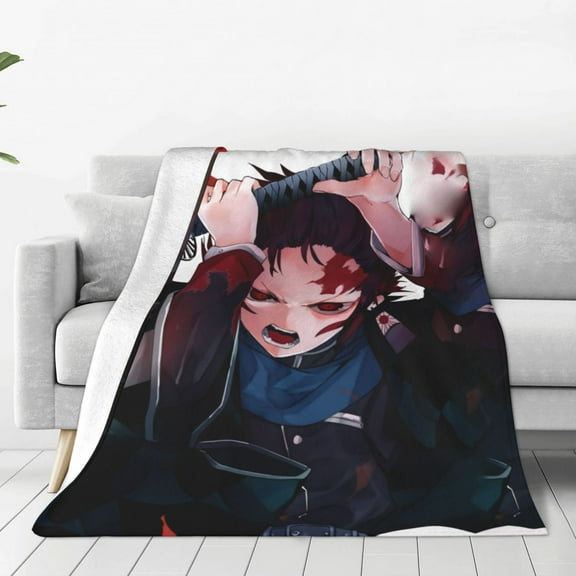 Demon Slayer Kimetsu No Yaiba Ultra-Soft Micro Fleece Blanket Throw All Season Fuzzy Lightweight Throw Blankets For Office Company Home Couch Bed Sofa 50"X40"