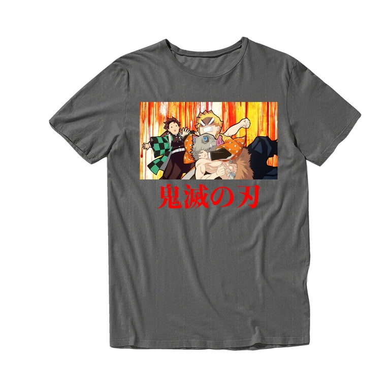 Inosuke Zenitsu Tanjirou No Yaiba Anime Demon Slayer T-Shirt Inosuke Zenitsu Tanjirou No Yaiba Anime Demon Slayer T-Shirt
