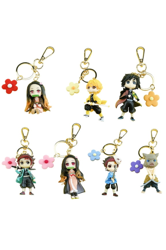 Demon Slayer Kimetsu no Yaiba Keychain Key Ring Cartoonish And Cute Pendants Key Rings As Accessories Keys And Bag Packaging Ornaments As Gifts