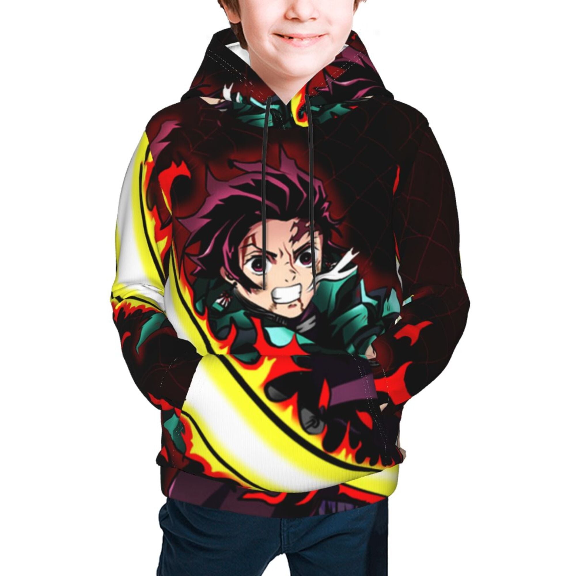Felpa Con Cappuccio Demon Slayer Agatsuma Zenitsu – Anime Unisex Pullover Cosplay - Foto 3