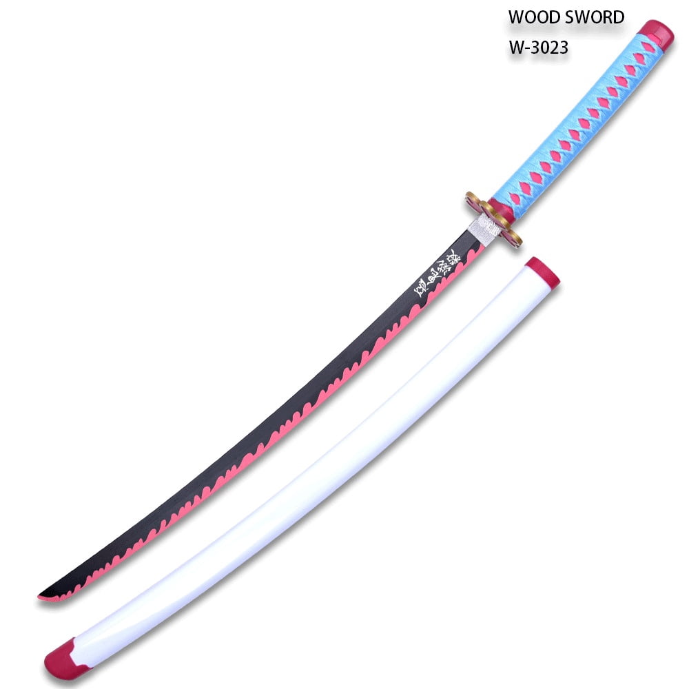 Demon Slayer: Kimetsu no Yaiba - Mitsuri Kanroji Wood Katana Replica with Scabbard, 41 in