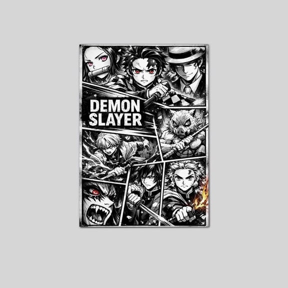 Demon Slayer: Kimetsu no Yaiba - Tanjiro, Nezuko & Hashira Group Manga Collage Poster Size 24''x36'' Googate