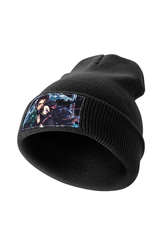 Demon Slayer Knitted Cap for Men Women Soft Beanie Hat Casual Thermal Watch Cap Winter Warm Beanies