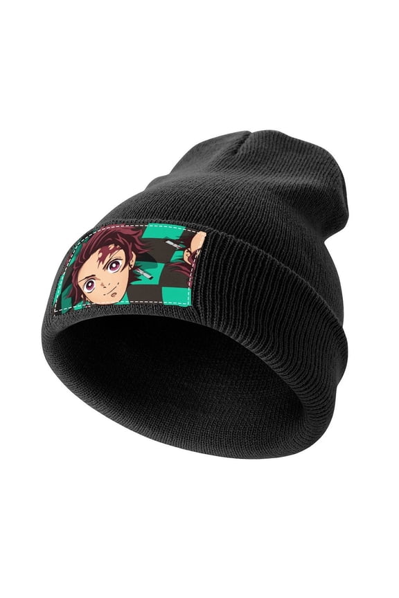 Demon Slayer Knitted Cap for Men Women Soft Beanie Hat Casual Thermal Watch Cap Winter Warm Beanies