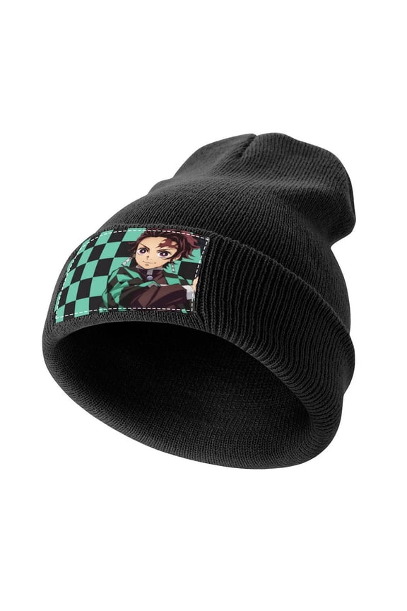 Demon Slayer Knitted Cap for Men Women Soft Beanie Hat Casual Thermal Watch Cap Winter Warm Beanies