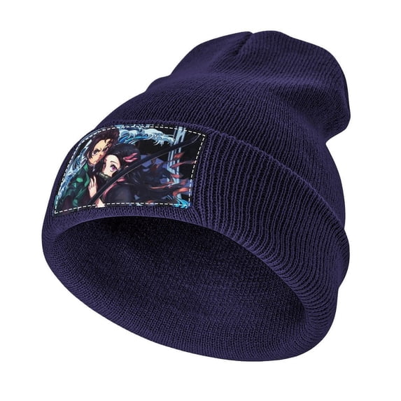 Demon Slayer Knitted Cap for Men Women Soft Beanie Hat Casual Thermal Watch Cap Winter Warm Beanies