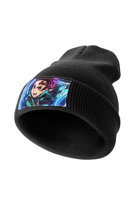 Demon Slayer Knitted Cap for Men Women Soft Beanie Hat Casual Thermal Watch Cap Winter Warm Beanies