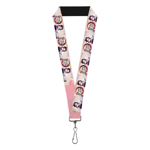 Demon Slayer Lanyard, Demon Slayer Shinobu Kocho Pose and Title Logo, Elastic