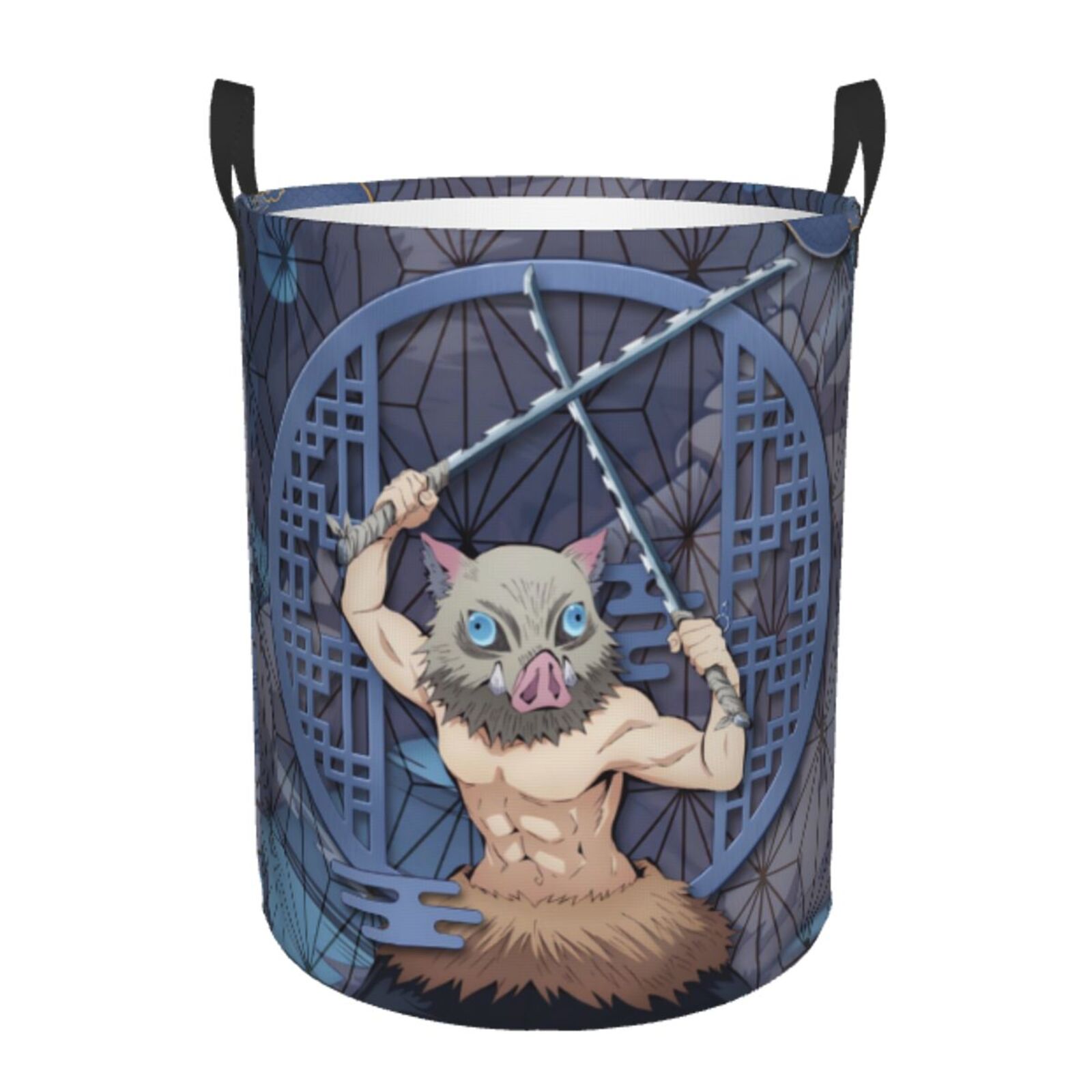 Demon Slayer Laundry Hamper Basket with Handles, Lightweight Storage ...