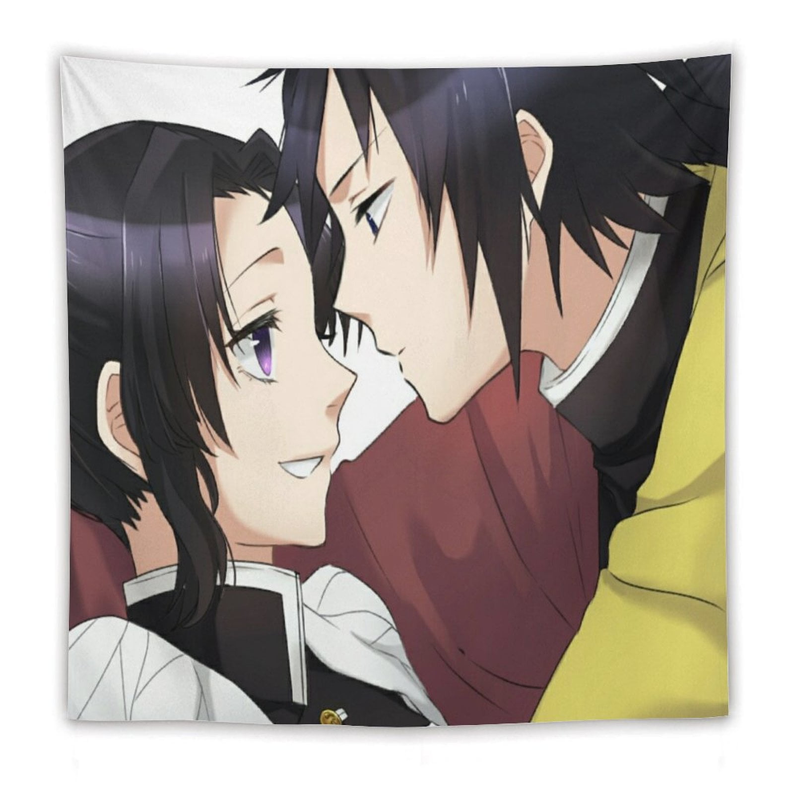Demon Slayer -Line Art Tapestry Tanjiro Nezuko Kocho 60"x60" in