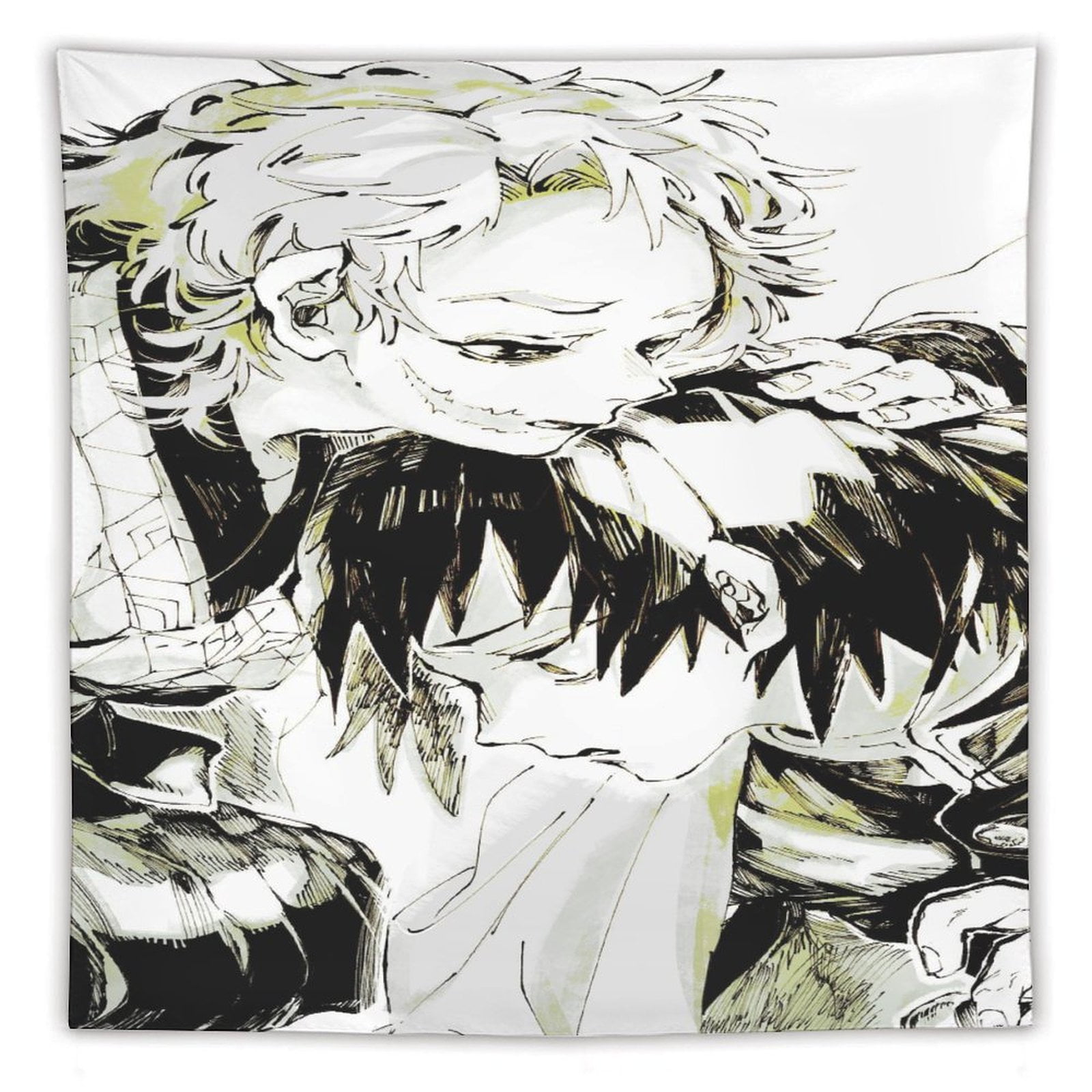 Demon Slayer - Line Art Tapestry Tanjiro Nezuko Kocho 60"x60" in