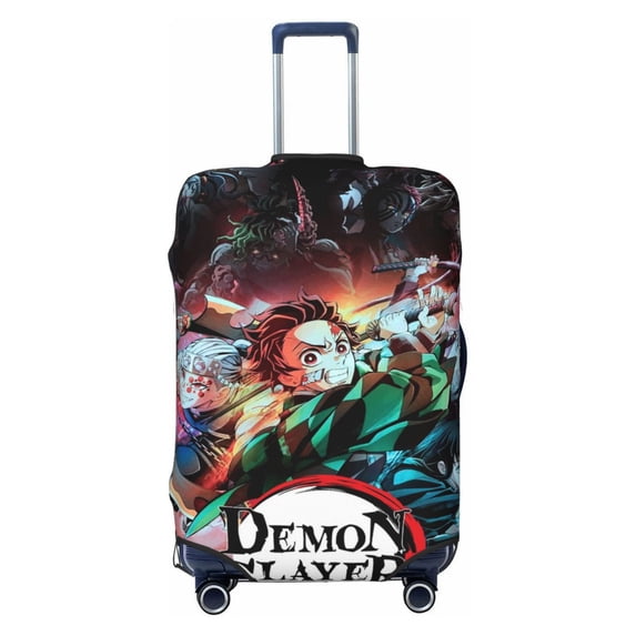 Demon Slayer Luggage Cover Washable Suitcase Cover Protector Fits 18-32 Inch Suitcase Travel Accessories