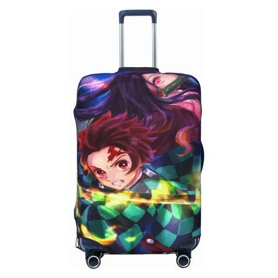 Demon Slayer Luggage Cover Washable Suitcase Cover Protector Fits 18-32 Inch Suitcase Travel Accessories