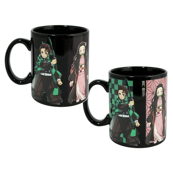Demon Slayer Manga Anime Nezuko Tanjiro Zenitsu Inosuke Heat Color Changing Coffee Mug Tea Cup 16 oz.