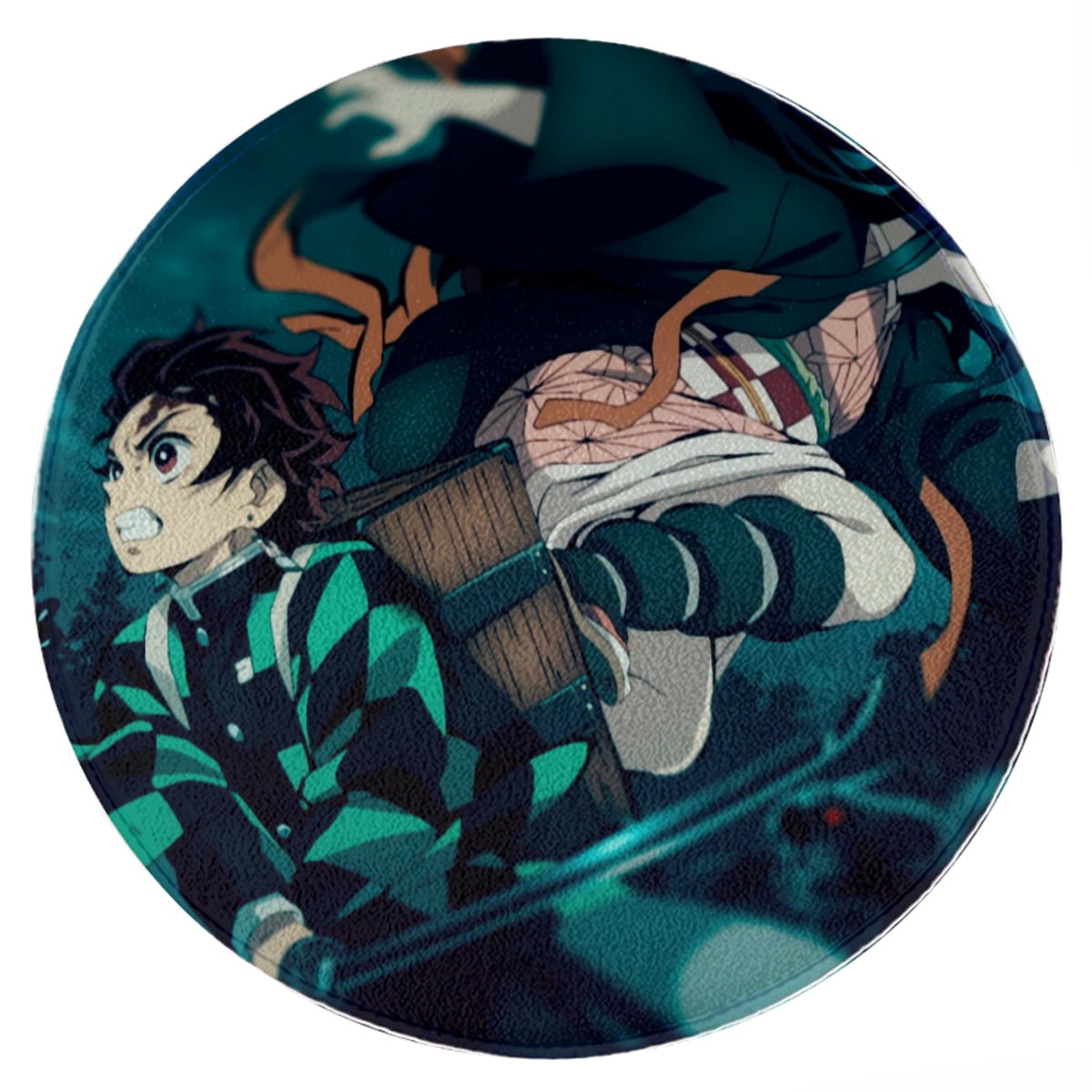 Demon Slayer Mat Office Chair Mat, Home Round Floor Mat, 39inch