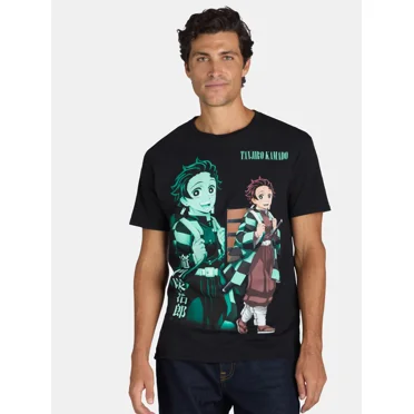 Demon Slayer Men's & Big Men's Graphic Tee Shirt, Sizes S-3XL