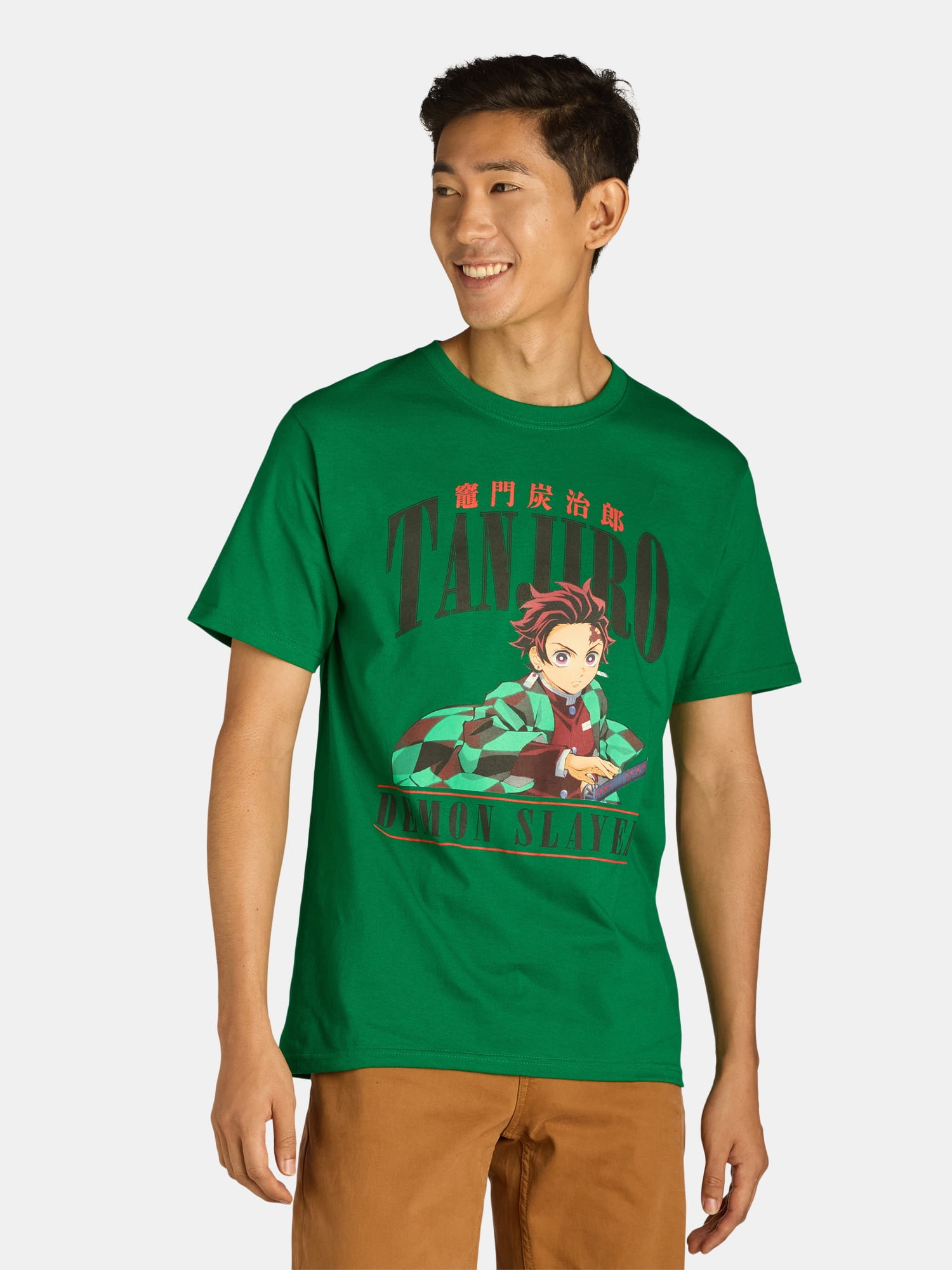 Demon Slayer Men's & Big Men's Tanjiro Graphic Tee Shirt, Sizes S-3XL