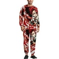 thumbnail image 1 of Demon Slayer Men's Lounge Pajamas Set 2-Piece Crew Neck Sleepwear Soft Long Sleeve Top & Pants for Sleep, Home & Vacation L, 1 of 8