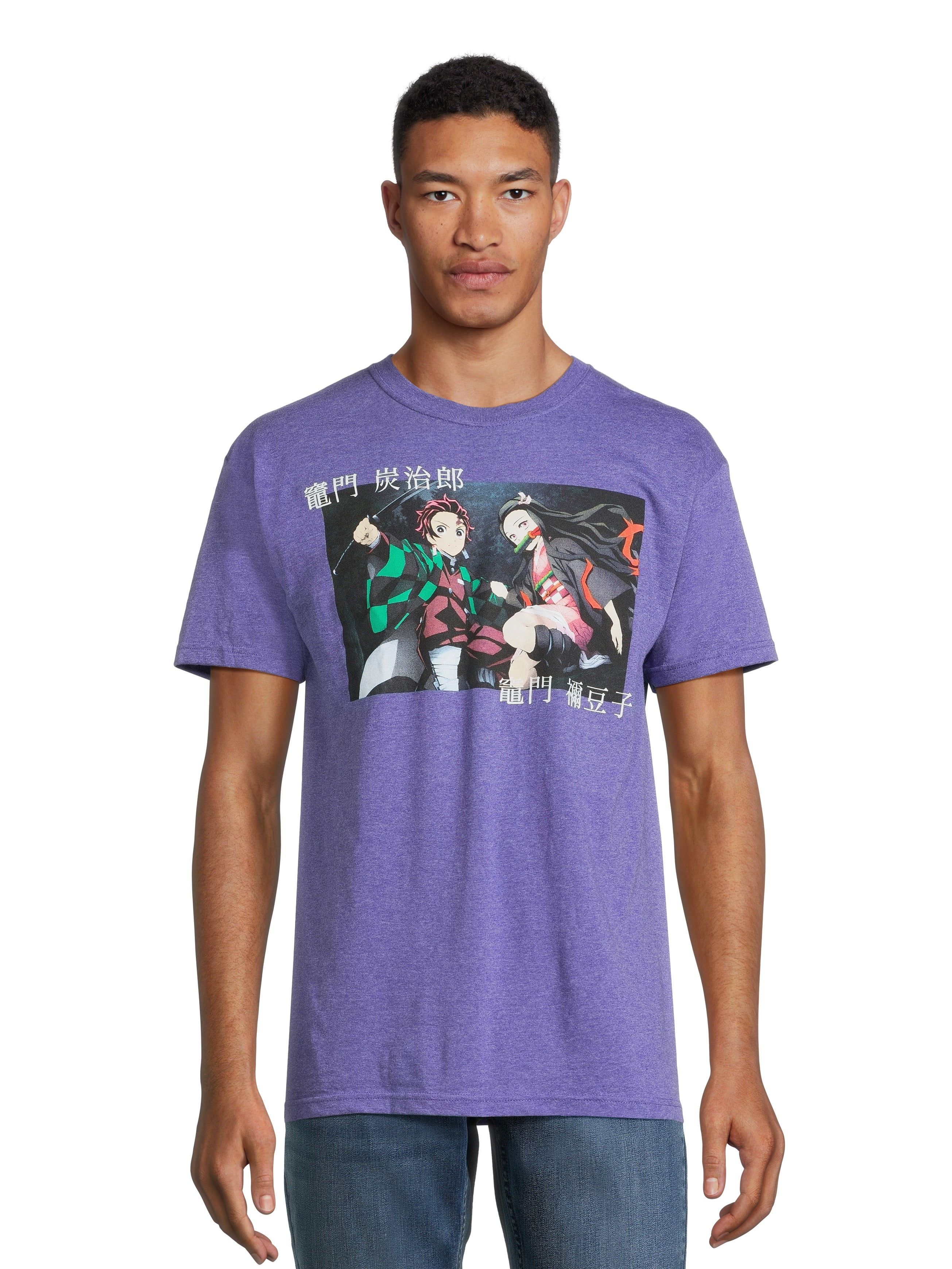 Demon Slayer Men's & Big Men's Tanjiro and Nezuko Graphic Tee Shirt, Sizes S-XL