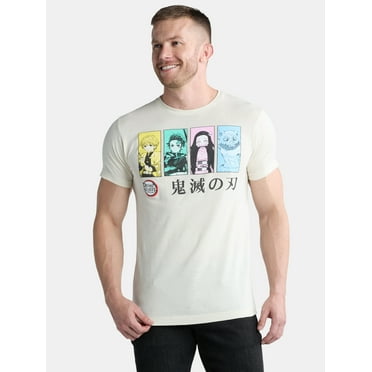 Demon Slayer Men's and Big Men's Graphic Tee with Short Sleeves, Sizes S-3XL