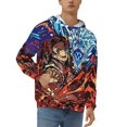 thumbnail image 1 of Demon Slayer Mens Active Sweatshirts Cozy Hoodie 3d Graphic Sweater Casual Winter Clothes Tops Coat X-Large, 1 of 7