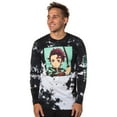 thumbnail image 1 of Demon Slayer Mens' Tanjiro Kamado Kanji Tie-Dye Long Sleeve Adult T-Shirt, 1 of 4