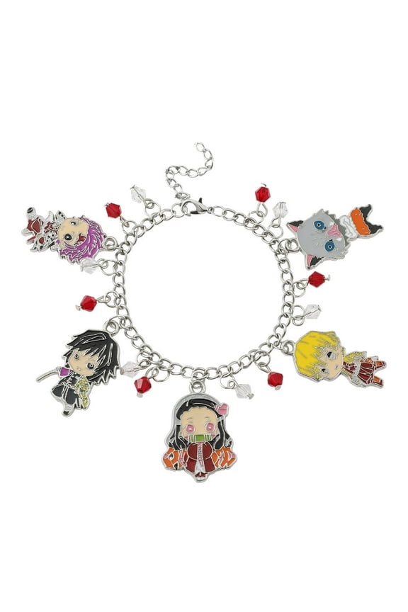 Demon Slayer Metal Quality Anime Cartoon Bracelet Gifts for Woman Men