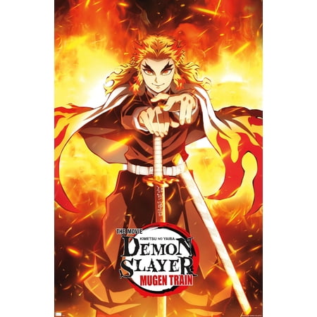 Demon Slayer: Mugen Train - Kyojuro Rengoku One Sheet Wall Poster, 14.725" x 22.375"