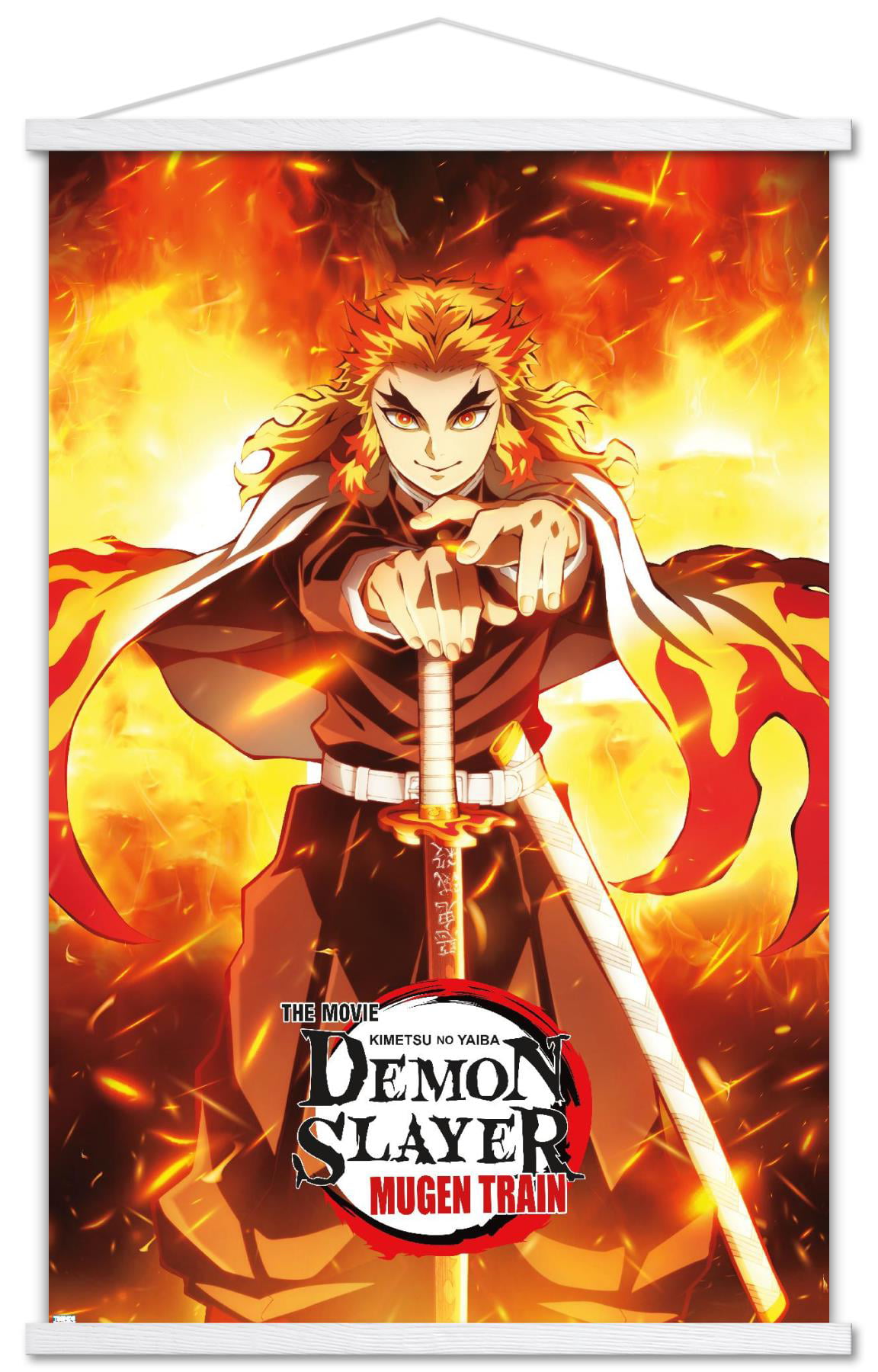 Demon Slayer: Mugen Train - Kyojuro Rengoku One Sheet Wall Poster with  Magnetic Frame, 22.375 x 34