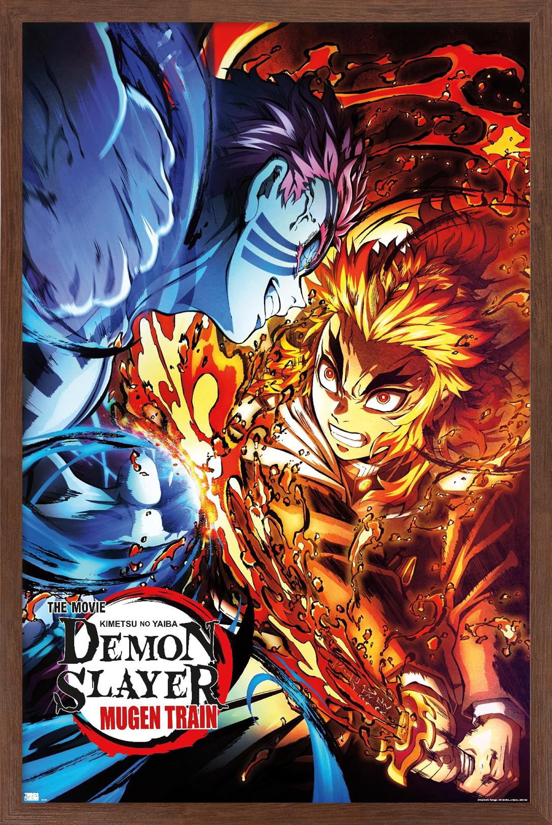 Demon Slayer: Mugen Train - Versus One Sheet Wall Poster, 14.725" x 22.375" Framed