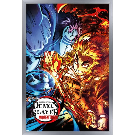 Demon Slayer: Mugen Train - Versus One Sheet Wall Poster, 22.375" x 34" Framed