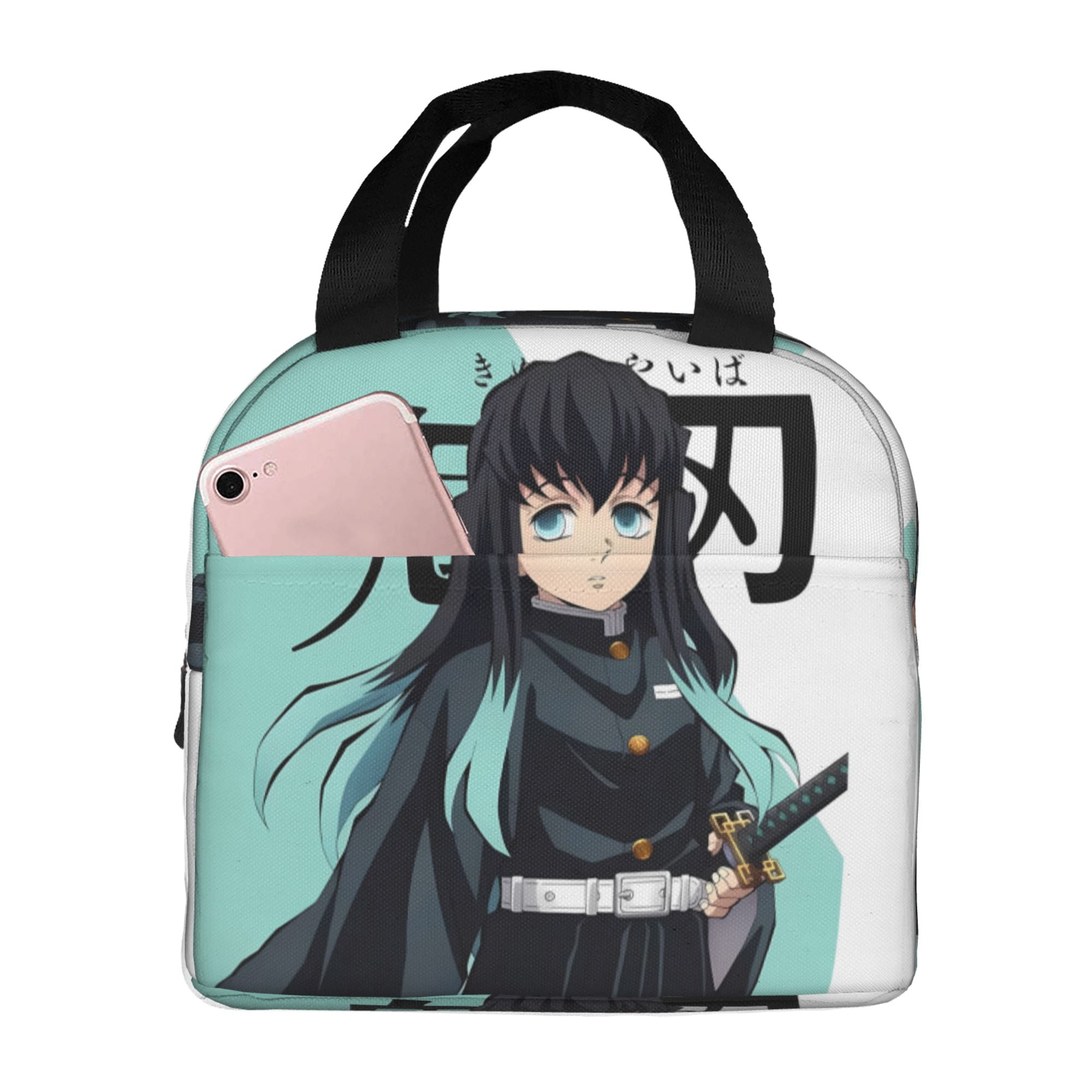 Demon Slayer Muichiro Tokito Lunch Bag Tote Bag Insulated Lunch Box ...