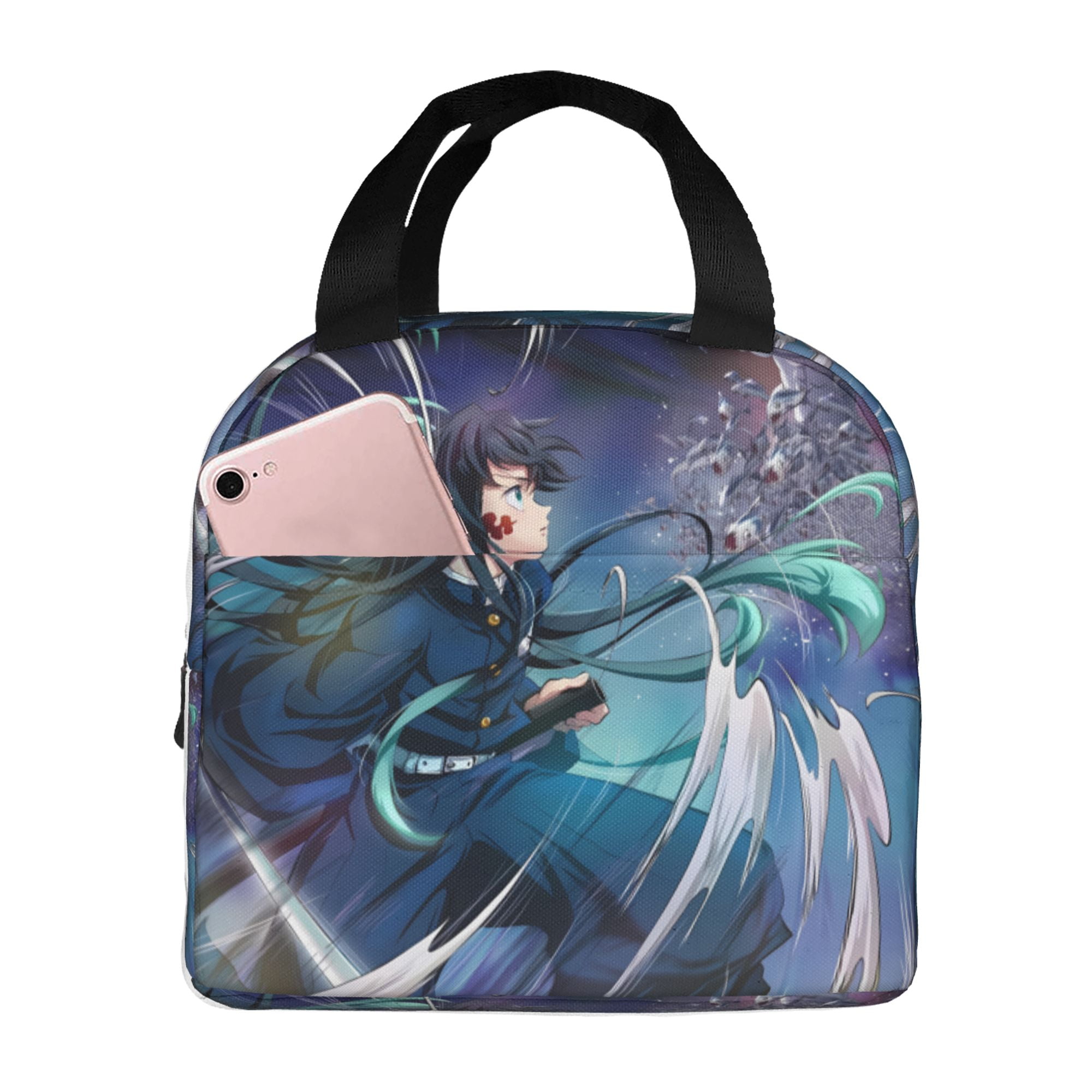Demon Slayer Muichiro Tokito Lunch Bag Tote Bag Insulated Lunch Box ...