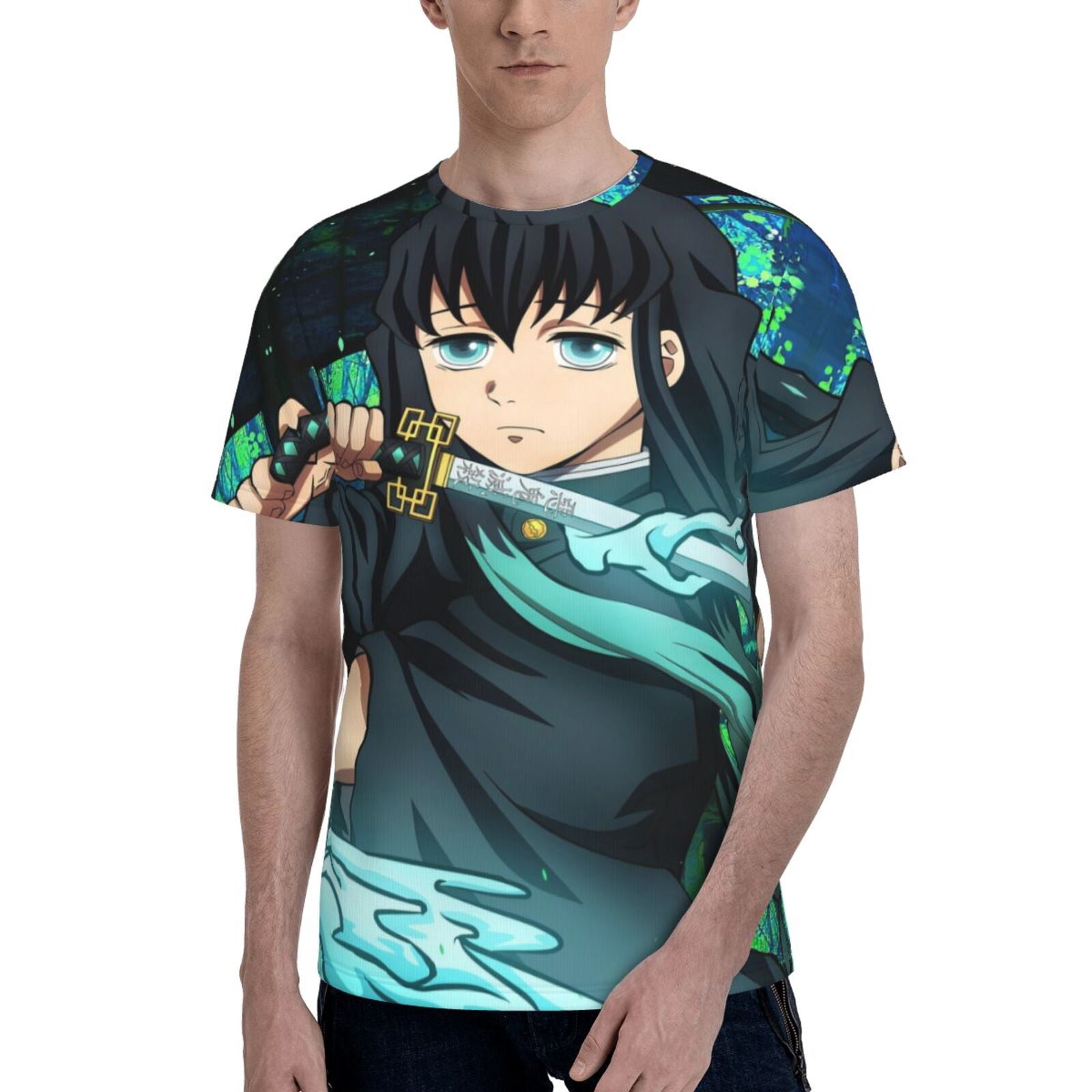 T-shirt Anime Demon Slayer - Taille XL Homme, Blanc, 100% Coton, NEUF Avec étiquettes