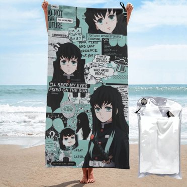 Outdoor Magnetic Bath Towels, Oversized 30"x75" Inch Microfiber Travel Sports Towel, Quick Dry