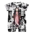 thumbnail image 1 of Demon Slayer Nezuko Baby Bodysuit Boy Girl Clothes Soft Newborn Infant Outfit Short Sleeve Romper, 1 of 8