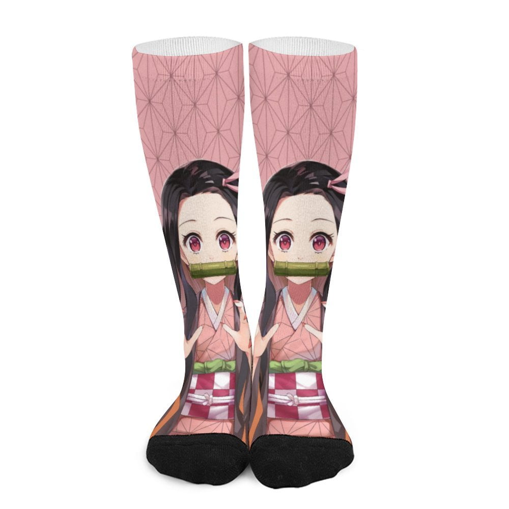 Demon Slayer Nezuko Compression Socks For Women Men Knee Compression