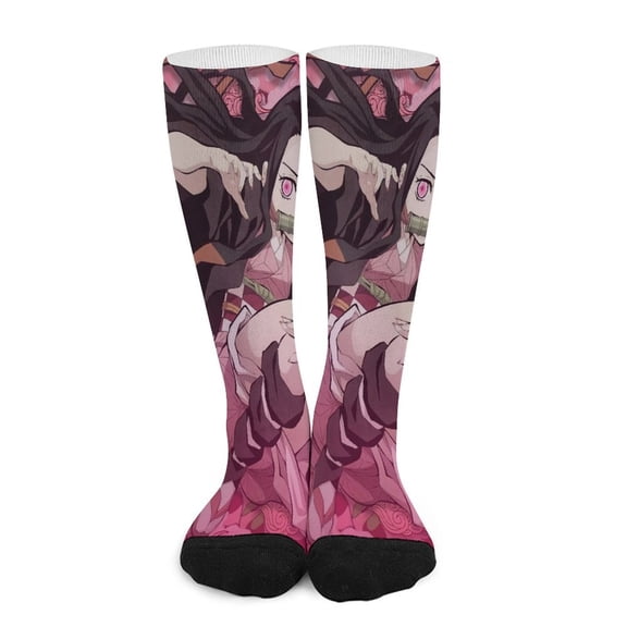 Demon Slayer Nezuko Compression Socks for Women And Men - Best Support for Running, Athletic, Recover, Nurse, Travel