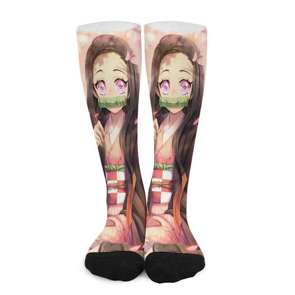 Demon Slayer Nezuko Compression Socks for Women And Men - Best Support for Running, Athletic, Recover, Nurse, Travel
