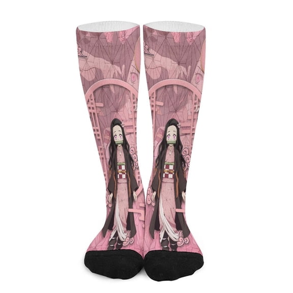 Demon Slayer Nezuko Compression Socks for Women And Men - Best Support for Running, Athletic, Recover, Nurse, Travel