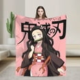 thumbnail image 1 of Demon Slayer Nezuko Cute Anime Blanket - Soft Warm Flannel Throw for Bedroom & Living Room Decor Lightweight Fleece Bed Blanket, 1 of 6