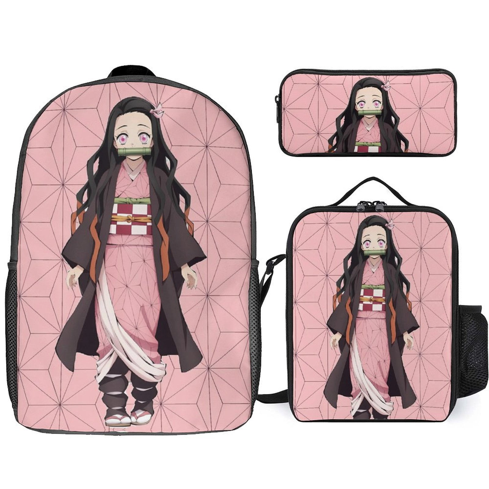 Demon Slayer Nezuko Kamado 3-piece backpack set Demon Slayer Kamado Nezuko 3 Piece Backpack Set with Lunch  main image 2