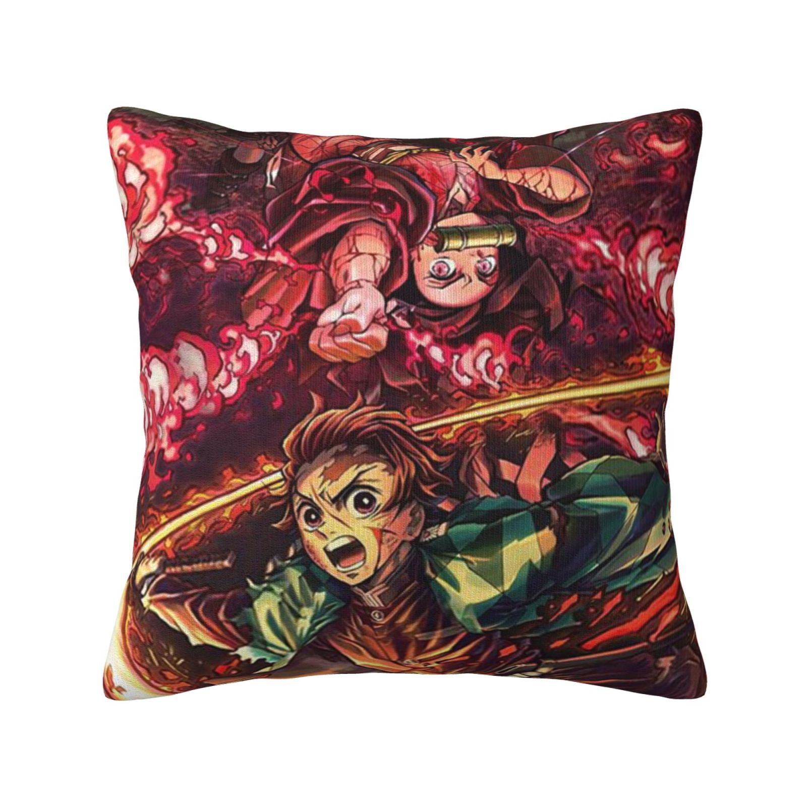 Demon Slayer Nezuko Tanjiro Pillowcase Cushion Throw Pillow Covers ...