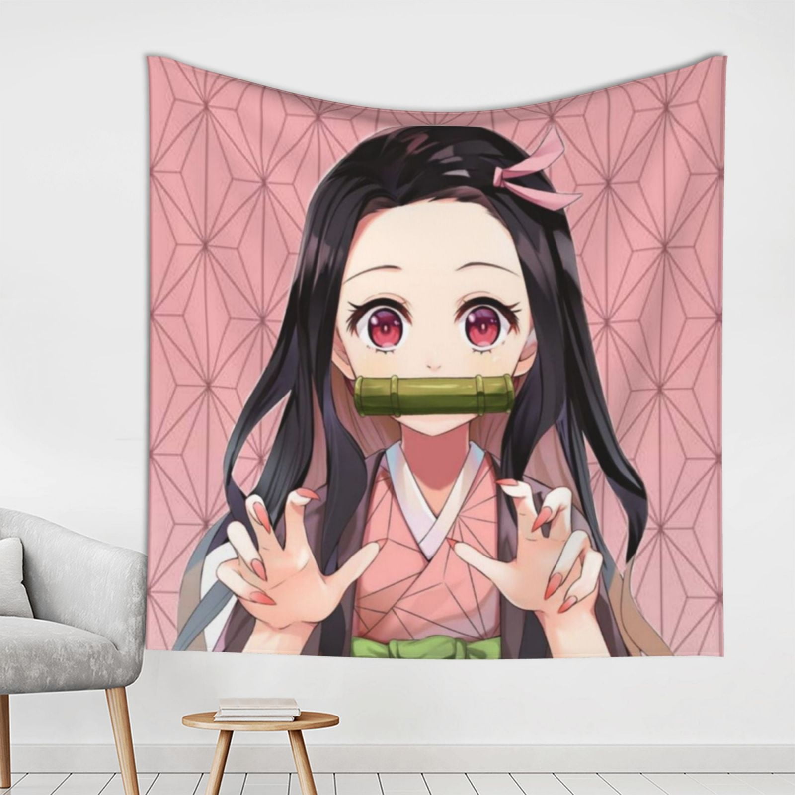 Demon Slayer Nezuko Tapestry Wall Hanging Wall Art Decor Wall Tapestry For Living Room Bedroom 7465