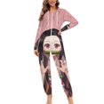 thumbnail image 1 of Demon Slayer Nezuko Unisex Onesie Pajamas Zipper Jumpsuit Hooded One Piece Sleepwear for Family Mens Womens, 1 of 8