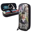 thumbnail image 1 of Demon Slayer Pencil Case Leather Holder Office Buggy Pouch Zipper Pen Stationery Bags, 1 of 6