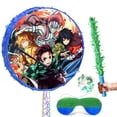 thumbnail image 1 of Demon Slayer Piñata,4Pcs Demon Slayer Piñata with Stick & Blindfold and Confetti, Demon Slayer Decorations Pinata for Demon Slayer Party Decorations for Kids Party, 1 of 7