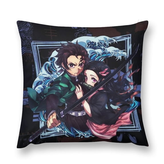 Demon Slayer Pillow Case Soft Pillow Cover Pillowcase Decorative Cushion Cover Home Decor 12 "x12 "