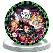 Demon Slayer Paper Plates Birthday Decorations Party Supplies Tableware Disposable Dinnerware